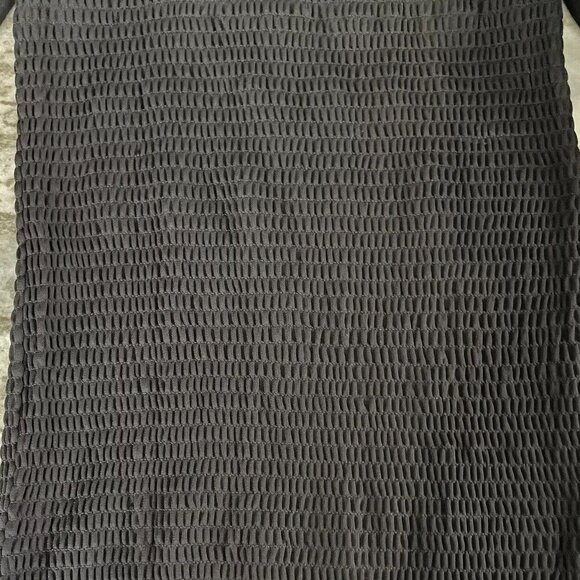 Zara NWT Blogger Favorite Puff Sleeve Dress Womens Sz S Smocked Bodycon Keyhole - Picture 6 of 14